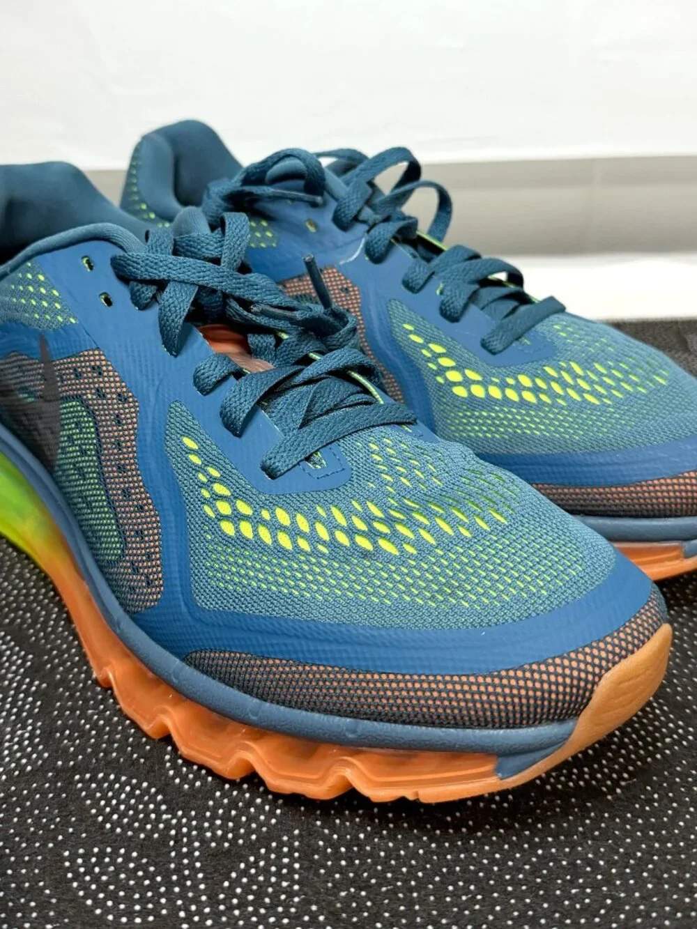 Nike Air Max 2014 'Night Factor' 621077-308 Volt Blue Men's Size 9.5